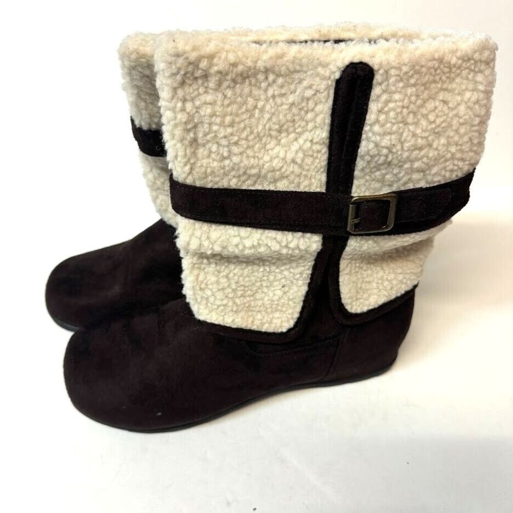 Wanted Womens 11 M Chocolate Brown Mid Calf Lined Buckle Boots NIB YX0